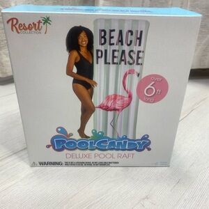 Report Collection PoolCandy Deluxe Inflatable Raft - Pink Flamingo